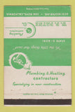 Matchbook Cover - WP Payne Plumbing Contractors Van Nuys CA 40 Strike
