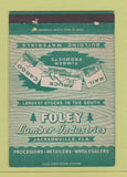 Matchbook Cover - Foley Lumber Industries Jacksonville FL  40 Strike