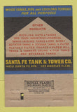 Matchbook Cover - Santa Fe Tank and Tower Los Angeles CA 40 Strike