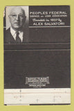 Matchbook Cover - Peoples Federal Savings and Loan Wheeling WV 40 Strike