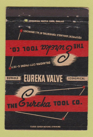 Matchbook Cover - Eureka Tool Company Oklahoma City OK 40 Strike