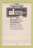 Matchbook Cover - American International Car Rentals Aspen Colorado 40 Strike
