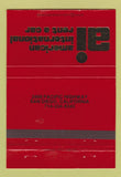 Matchbook Cover - American International Car Rentals San Diego CA 40 Strike
