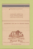Matchbook Cover - Franklin and Downs Funeral Home Modesto CA 40 Strike