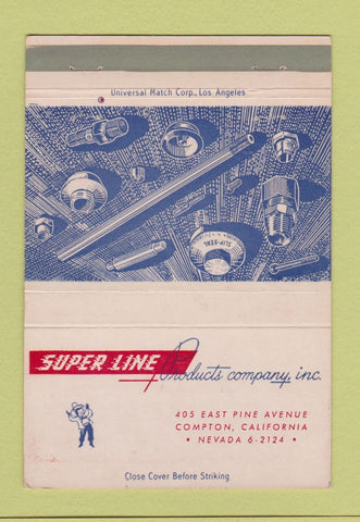 Matchbook Cover - Super Line Products Compton CA valves electrical 40 Strike