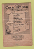 Matchbook Cover - Crescent Box Corp Philadelphia PA 40 Strike