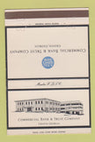 Matchbook Cover - Commercial Bank and Trust Company Griffin GA 40 Strike