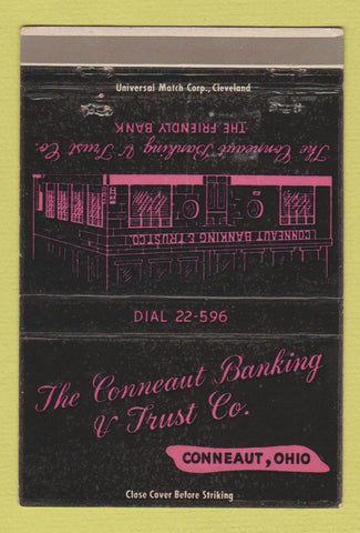 Matchbook Cover - The Conneaut Banking Trust Company OH 40 Strike