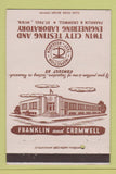 Matchbook Cover - Twin City Testing Engineering Labs St Paul MN 40 Strike
