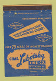 Matchbook Cover - Chas Lubotsky Goodyear Tires Milwaukee WI 40 Strike