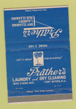 Matchbook Cover - Prather's Laundry Dry Cleaning Fort Myers FL 40 Strike