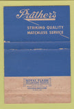 Matchbook Cover - Prather's Laundry Dry Cleaning Fort Myers FL 40 Strike