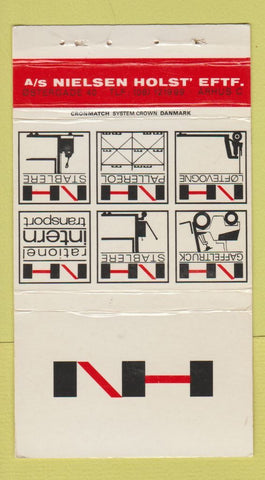 Matchbook Cover - A/S Nielsen Holst Denmark fork lifts 40 Strike