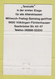Matchbook Cover - Palais Royal Restaurant Pizza Saarbrucker Germany 40 Strike