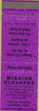 Matchbook Cover - Mission Cleaners Salinas CA purple