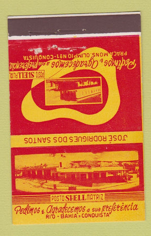 Matchbook Cover - Posto Shell Matriz Bahia  40 Strike