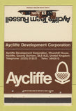 Matchbook Cover - Aycliffe Development Corp UK 40 Strike