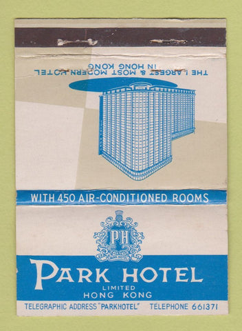 Matchbook Cover - Park Hotel Hong Kong 40 Strike