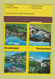 Matchbook Cover - Graubunden Switzerland St Moritz Tarasp Schloss WORN 40 Strike
