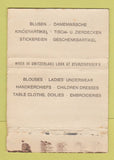 Matchbook Cover - Ed Sturzenegger Broderies Embroideries Zurich WEAR 40 Strike