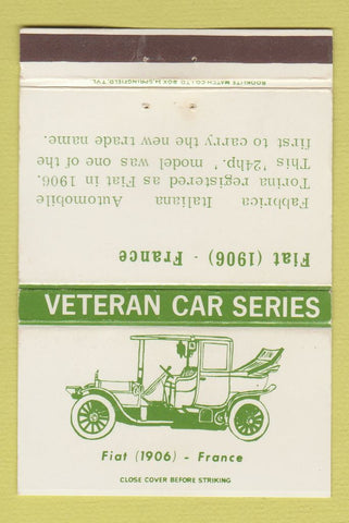 Matchbook Cover - Veteran Car Series Fiat 1906 WEAR 40 Strike