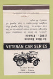 Matchbook Cover - Veteran Car Series De Dion Bouton 1903 #2 40 Strike