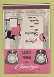 Matchbook Cover - Clovis Ferraz de Camargo Sao Paulo Brazil WEAR 40 Strike