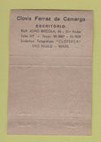 Matchbook Cover - Clovis Ferraz de Camargo Sao Paulo Brazil WEAR 40 Strike