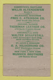 Matchbook Cover - Brockton Cut Sole Corp shoes insoles Brockton MA 40 Strike