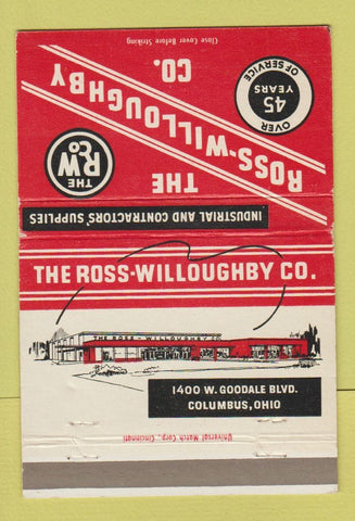 Matchbook Cover - Ross Willoughby Industrial Contractors Columbus OH 40 Strike