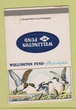 Matchbook Cover - Wellington Fund Philadelphia PA investments 40 Strike