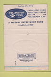 Matchbook Cover - Wellington Fund Philadelphia PA investments 40 Strike
