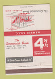 Matchbook Cover - Commercial Bank Delphos OH 40 Strike