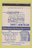 Matchbook Cover - Clinton County National Bank Wilmington OH 40 Strike