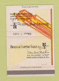 Matchbook Cover - Brass & Copper Sales Inc Philadelphia PA 40 Strike