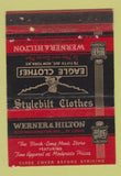 Matchbook Cover - Werner Hilton Eagle Men's Clothes St Louis MO WEAR 40 Strike