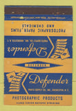 Matchbook Cover - Defender Photo Supply Rochester NY 40 Strike