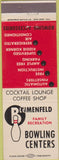 Matchbook Cover - Blumfield Bowling Yuba City Sacramento CA