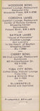 Matchbook Cover - Blumfield Bowling Yuba City Sacramento CA