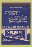 Matchbook Cover - S Bloom Wholesalers Chicago IL 40 Strike