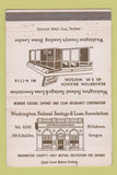Matchbook Cover - Washington Federal Savings and Loan Hillsboro OR 40 Strike