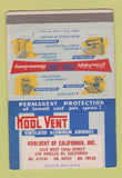 Matchbook Cover - Kool Vent Awnings Los Angeles CA 40 Strike