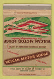 Matchbook Cover - Vulcan Motor Lodge Birmingham AL WEAR 40 Strike