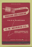 Matchbook Cover - Morris End Brushes Casting Cleaning Detroit MI 40 Strike