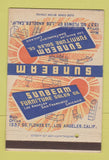Matchbook Cover - Sunbeam Furniture Sales Los Angeles CA Chicago 40 Strike