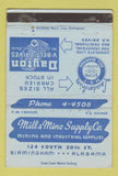 Matchbook Cover - Mill & Mine Supply Birmingham AL WEAR 40 Strike