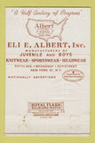 Matchbook Cover - Eli Albert New York City men's boys clothes 40 Strike