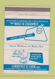Matchbook Cover - Lawrence Cook Plastic Molds East Providence RI WEAR 40 Strike