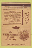 Matchbook Cover - Moose Lodge Pittsburgh PA WEAR 40 Strike
