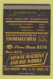 Matchbook Cover - Nu Way Machine And Die Works East St Louis MO WEAR 40 Strike